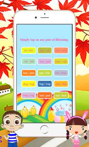 Easy Rhyming Words List for Kids with Examples 2