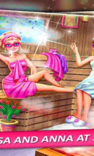 Elsa And Anna At Sauna Flirting 1