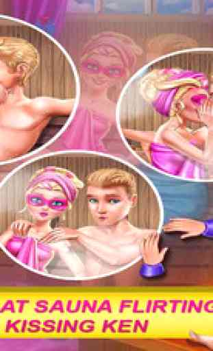 Elsa At Sauna Flirting - Kissing Ken 1