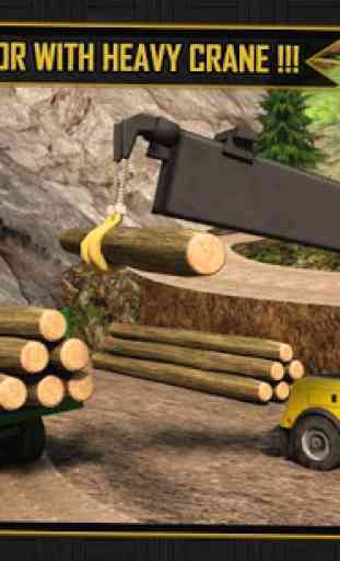 Log Transporter Tractor Crane 3