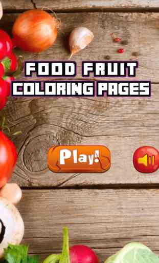 Food Fruit Coloring Page Drawing Book for Kids 1