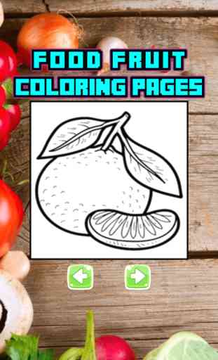 Food Fruit Coloring Page Drawing Book for Kids 2