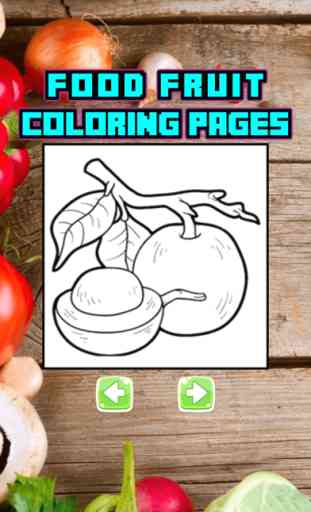 Food Fruit Coloring Page Drawing Book for Kids 3