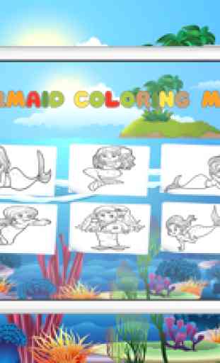 Mermaid Princess Coloring Book For Kids Painting 2