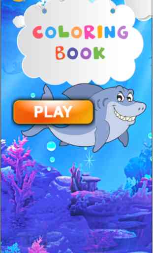 Ocean Coloring E-Book-Paint Aquatic Animals Pages 1