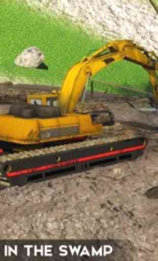 Amphibious Excavator Crane & Dump Truck Simulator 4