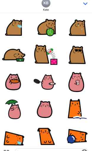 Animated CUTEsy HAMSTEr Sticker for iMessage 1