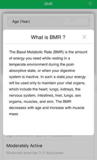 BMR - Calories Calculator 2