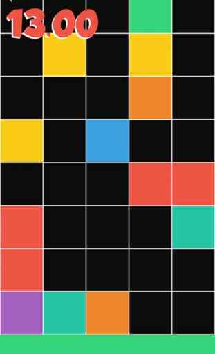 Don't tap any black tile! Touch the lowest colored tile only! Reach the target as soon as possible. 1