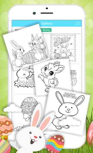 Cute Easter Bunny Coloring Book 2