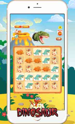 Dinosaur Games Puzzles : Dino Foods Match 2