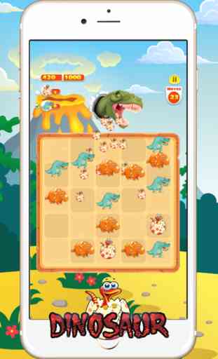 Dinosaur Games Puzzles : Dino Foods Match 3