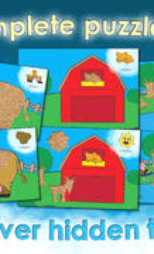 Farm Animal Games and Barnyard Puzzles for Kids HD Free - Best Preschool Activity and Jigsaw Fun for Toddlers and Families 3
