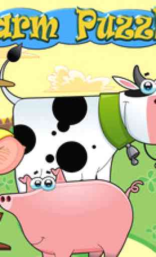 Farm Animal Puzzles Free - Preschool and Kindergarten Learning Games for kids 1