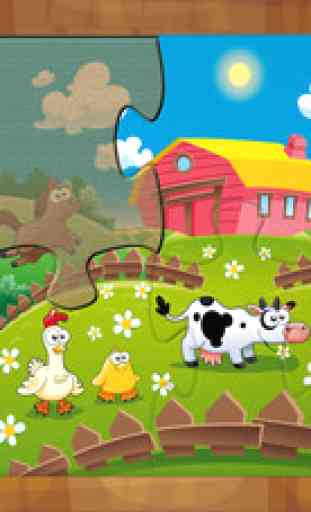 Farm Animal Puzzles Free - Preschool and Kindergarten Learning Games for kids 2