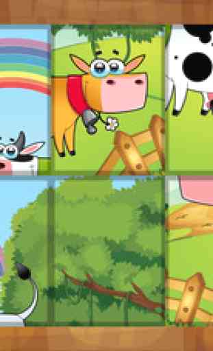 Farm Animal Puzzles Free - Preschool and Kindergarten Learning Games for kids 3