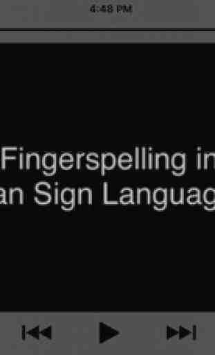 Fingerspelling in American Sign Language (ASL) for beginners and elementary improvers 3