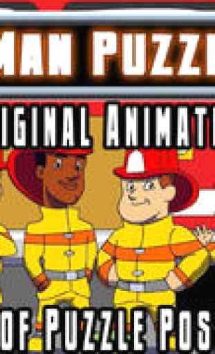 Fireman JigSaw Puzzle - Free Jigsaw Puzzles for Kids with Fun Firetruck and Firemen Cartoons - By Apps Kids Love, LLC 1