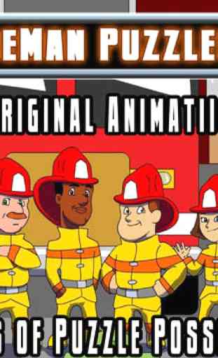 Fireman JigSaw Puzzle - Free Jigsaw Puzzles for Kids with Fun Firetruck and Firemen Cartoons - By Apps Kids Love, LLC 4