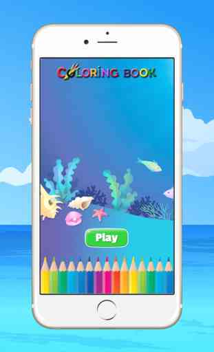 Fish Coloring Book for Children : Learn to color a dolphin, shark, whale, squid and more 1