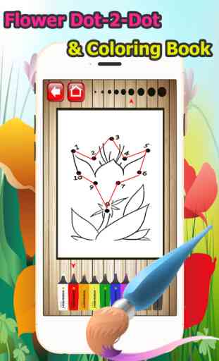 Flower Dot to Dot Coloring Book for Kids Grade 1-6: connect dots coloring pages preschool learning games 4