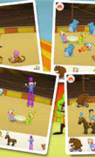Fun at the circus - a free children app with lots of fun puzzle,dressup and stickers games 4