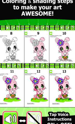 Fun2draw™ Animals Lv3 - How to Draw & Color Stylish Pretty Kawaii Animal Characters 3