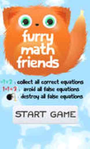 Furry Math Friends – Mathematics game for children to learn algebra, calculation and addition for preschool, kindergarten or elementary school 2