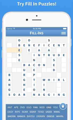 Fill Ins · Word Fit Puzzle 1