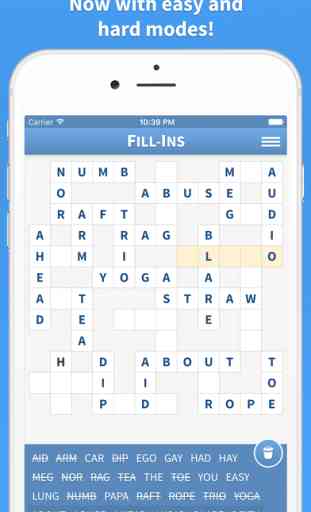 Fill Ins · Word Fit Puzzle 2