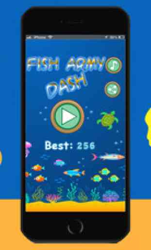 Fish Army Dash - shooter games for kids 1