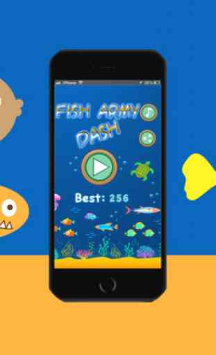 Fish Army Dash - shooter games for kids 4