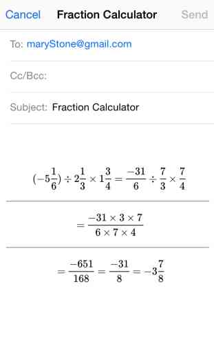Fraction calculator for arithmetic operations: addition, subtraction, multiplication, and division 4