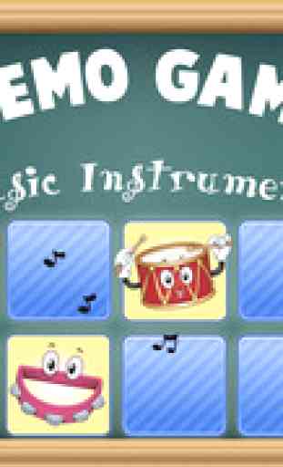 Free Memo Game Music Instruments Cartoon 1