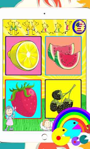 Fruit Alphabet Spelling Words Kindergarten School 4