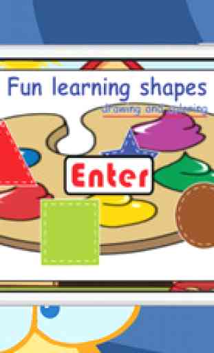 Fun learning shapes, drawing and coloring - early educational games 1