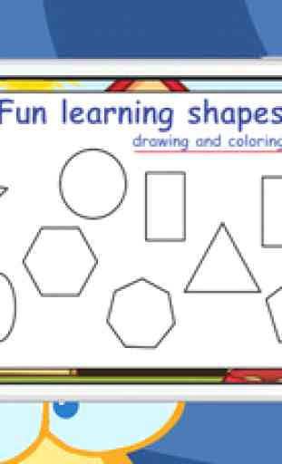 Fun learning shapes, drawing and coloring - early educational games 2