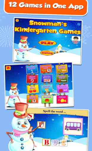 Fun Snowman Adventure Kindergarten Games 1