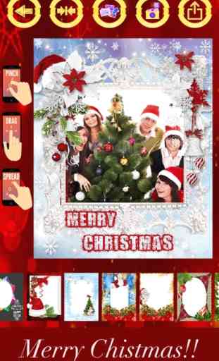 Merry Christmas photo frames - vertical cards 1