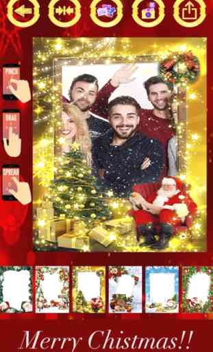 Merry Christmas photo frames - vertical cards 2