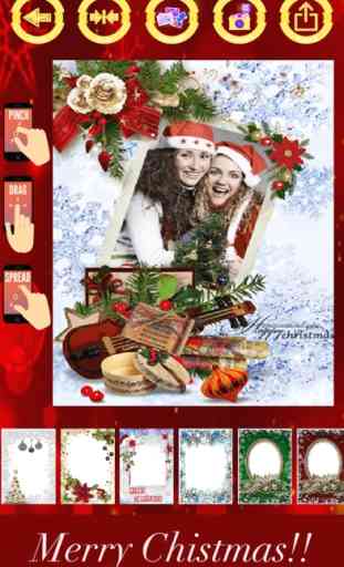 Merry Christmas photo frames - vertical cards 3