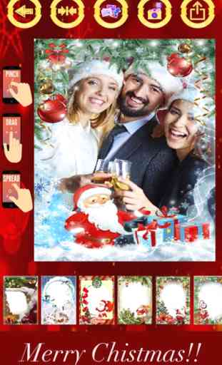 Merry Christmas photo frames - vertical cards 4