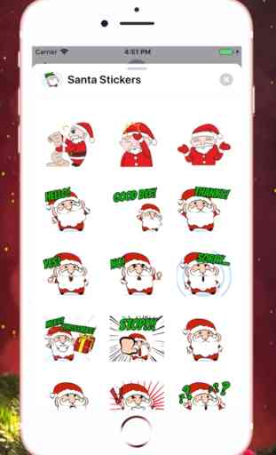 Merry Christmas Santa Stickers 2