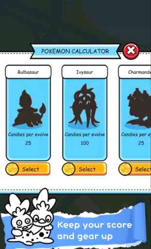 Poke Calculator CP IV Evolution for Pokemon GO ! 2