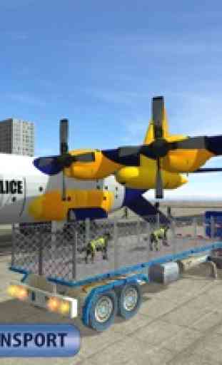 Police Airplane Dog Transport 4