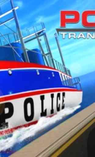 Police Car Transport Ship Game 1