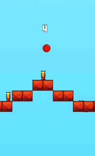 Red Bouncing Ball - Jump Over Spikes 3