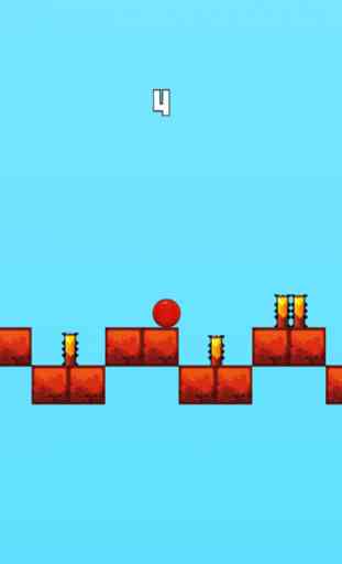 Red Bouncing Ball - Jump Over Spikes 4
