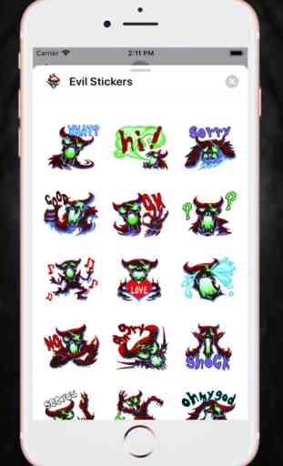 Scary Evil Stickers 2
