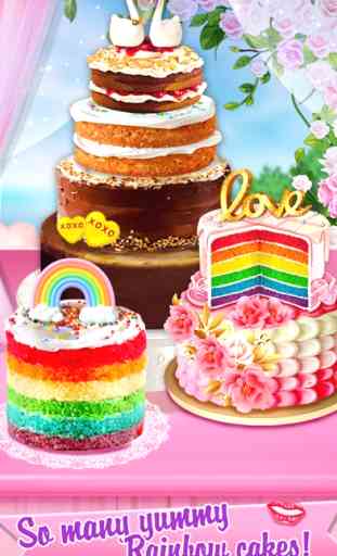 Wedding Rainbow Cake - Kids Sweet Desserts Maker 1